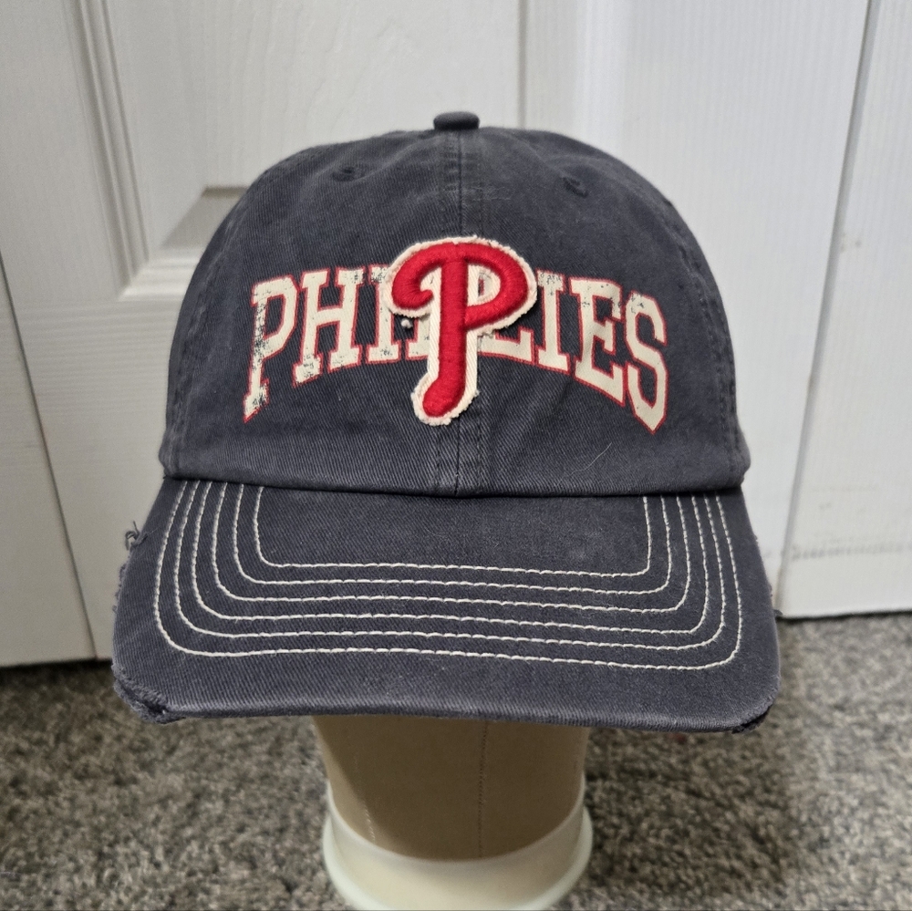 Phillies Blue Distressed Baseball Cap, Medium, New